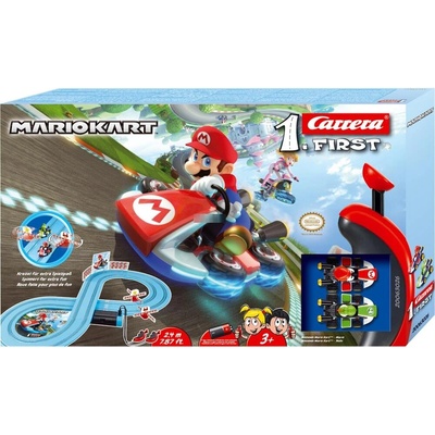 Carrera Carrera FIRST Nintendo Mario Kart писта играчка със състезателни автомобили, Mario и Yoshi (20063026)