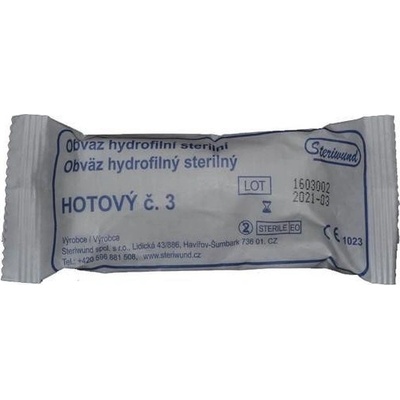 Steriwund Obvaz hotový č.3 STERI-HOLD, 8 x 5 cm polštářek 8 x 10 cm, sterilní
