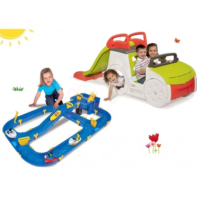 Smoby set prolézačka Adventure Car a BIG vodní hra Waterplay Niagara