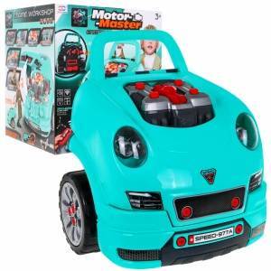 Fisher Price Car with engine for repairs for children 3+ Tools + Interactive cockpit + Pilot 61 pcs. Little Mechanics Set