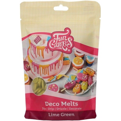 FunCakes Snadno rozpustná poleva v peckách Lime 250 g