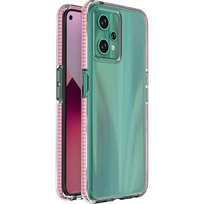HQWear Силиконов кейс Spring Case за Realme 9 Pro, със светлорозова рамка (9145576265178)