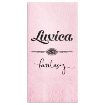 Luxica® Fantasy - розови салфетки с дискретен релеф и фин бордюр 2 слоя | 40 броя Сгъвка 1/8 (2и902д2)