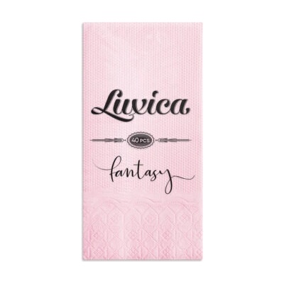 Luxica® Fantasy - розови салфетки с дискретен релеф и фин бордюр 2 слоя | 40 броя Сгъвка 1/8 (2и902д2)