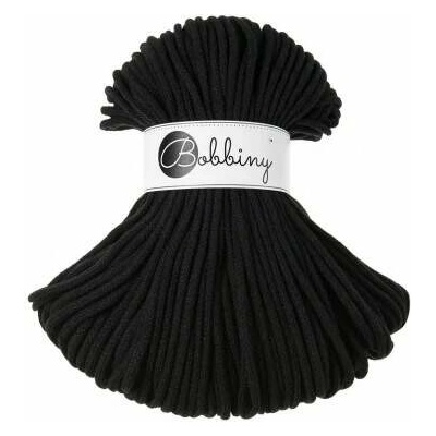 Bobbiny Premium 5 mm Black – bavlněná šňůra 100 m | Macramé a háčkování