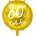 PartyDeco Фолиев балон - 80 броя (златен) 45 см