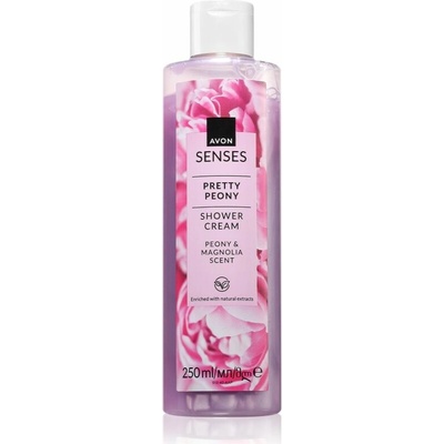 Avon Senses Pretty Peony & Magnolia jemný sprchový krém 250 ml