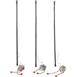 Flamingo Toy Mishka Dangler Mouse Multiple colours - играчка за котки, въдичка с платнена мишка и звънче - 1 бр, Белгия - 504231