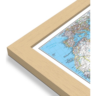 National Geographic Afrika - nástěnná mapa Classic 90 x 120 cm Varianta: mapa v dřevěném rámu, Provedení: Pegi přírodní