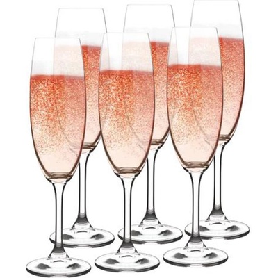 Bohemia Crystal Pohár na šampanské LARA 6 x 220 ml