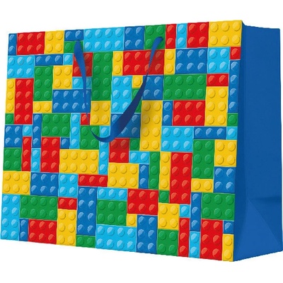 Paw Papírová taška Paw velká podelná Colorful Bricks ,balení 5 ks 615501