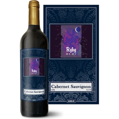 Sablio Ryby Cabernet Sauvignon Červené víno 12 % 0,75 l (holá fľaša)