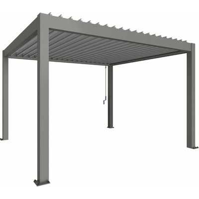 Biohort B489430 4x3,5 - 404,5 x 367,5 cm, sivá metalická/strieborná metalická (lamely)