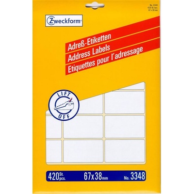 Avery Zweckform 67x38 mm, bílé 3348