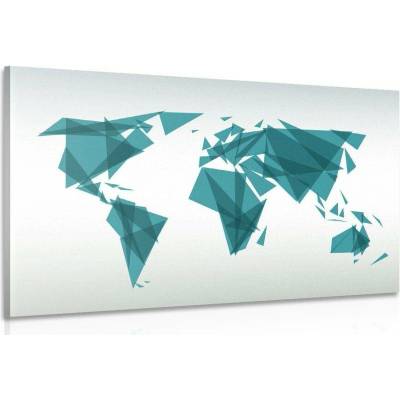 Obraz geometrická mapa světa - 40x30