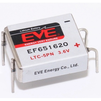 Image 1 of EVE Литиево тионил хлоридна батерия Eve LTC-5PN (EF651620), 3.6V, 550 mAh, Li/SOCl2, 1бр (EF651620)