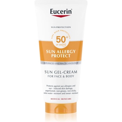 Eucerin Sun Allergy Protect защитен гел-крем за лице и тяло SPF 50+ 200ml