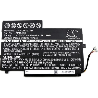 Cameron Sino Батерия за Acer Aspire Switch 10e (eq. Acer AP15A3R), 8050 mAh (CS-ACW103NB)