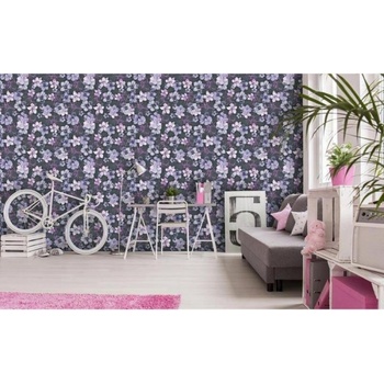 DIMEX ART s. r. o Луксозна флизелинова тапета лилав хибискус
