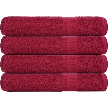 vidaXL Кърпи FROGN 4 бр. бордо 100x200 см 360 г/м2 (136747)