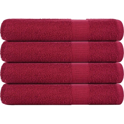 vidaXL Кърпи FROGN 4 бр. бордо 100x200 см 360 г/м2 (136747)