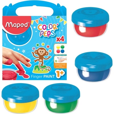 Maped Prstové barvy Color'Peps 4 barvy 80 ml – Zboží Dáma
