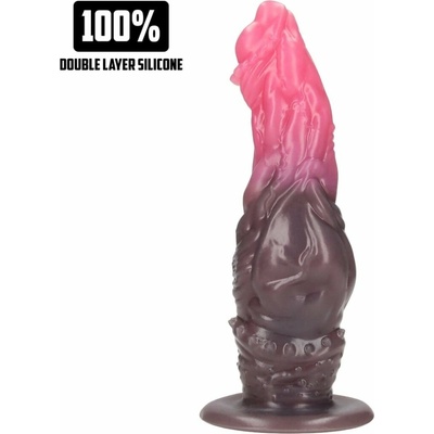 Ouch! Fiction Cocks Hellspawn, silikónové dildo s prísavkou 19,5 x 2,9–6,4 cm