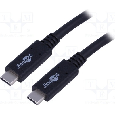 Goobay 49254 USB 3.2, z obou stran, USB C vidlice, 1m, černý