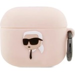 Karl Lagerfeld AirPods 3 розов силиконов калъф Karl Head 3D (KLA3RUNIKP)