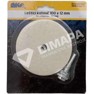 Leštící kotouč 100x12mm filcový, stopka