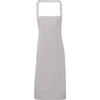 Premier Workwear Zástěra s laclem z biobavlny bez kapsy PR102 Silver Pantone 428 60x87cm