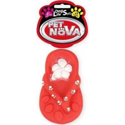 Pet Nova Dog Life Style Žabky „japonská“ psí hračka 15 cm červená