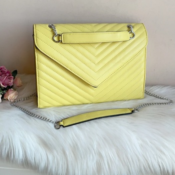 Image 1 of Кожена Жълта Дамска чанта модел-Х317