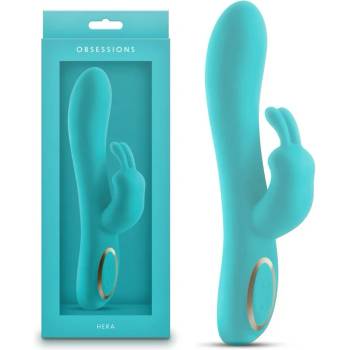 Image 1 of Вибратор с клитор стимулатор, зайче, 21, 2см. - Obsessions Hera Light (NSTOYS1114)