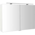 SAPHO Riwa - Огледален шкаф с LED осветление, 101x70x17 см, лъскаво бяло RIW100-0030 (RIW100-0030)