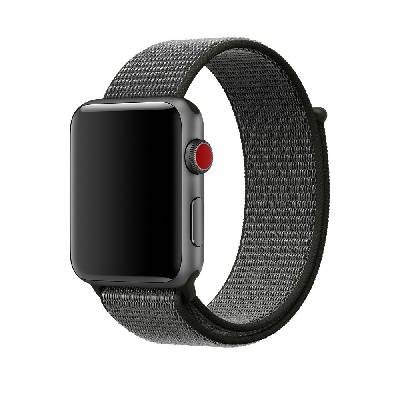 Dark Olive Sport Loop - оригинална текстилна каишка за Apple Watch 42мм, 44мм, 45мм, 46мм, Ultra 49мм (тъмнозелен)(разопакован продукт)