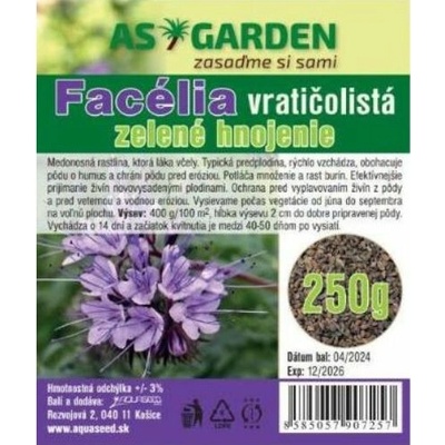 Facélia vratičolistá na zelené hnojenie 250 g