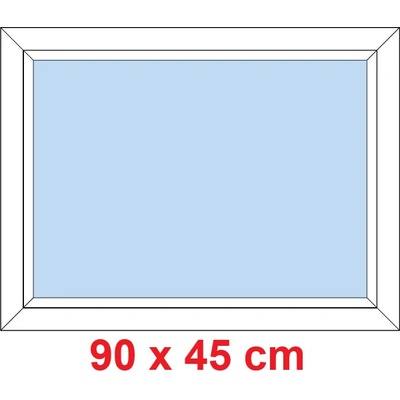 Soft Plastové okno 90x45 cm, FIX neotevíravé, Antracit struktura/bílá