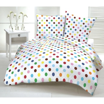 TiaHome Obliečky bavlna Rainbow dots 70x90 140x200