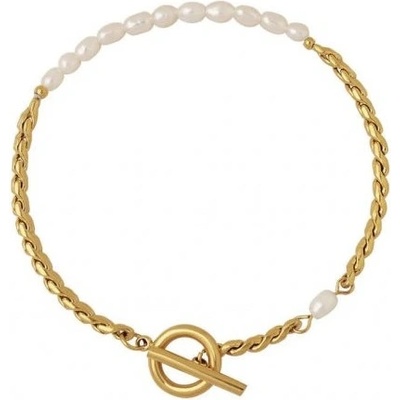 Ornamenti pozlacený Dainty Pearl gold ORT300024