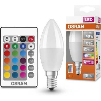 Osram 4058075430853 Svíčková LED žárovka s dálkovým ovládáním RGBW E14 4,9 W STAR