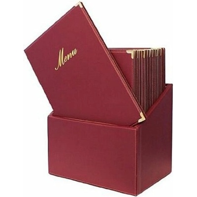 SECURIT Box s jedálenskými lístkami Classic - vínová MC-BOX-CRA4-WR