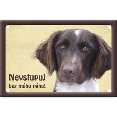 Plechová psí cedule, Musterlandský ohař, Nevstupuj bez mého pána!