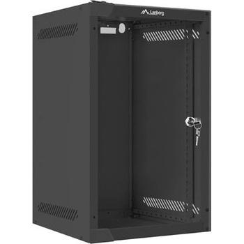 Lanberg Комуникационен шкаф Lanberg rack cabinet 10" wall-mount 9U / 280x310 for self-assembly (flat pack), black (WF10-2309-10B)