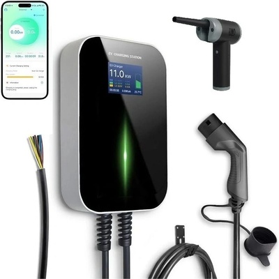 Besen Wallbox 22kW зарядна станция за електрически автомобили, 6 м кабел, APP + електрическа прахосмукачка