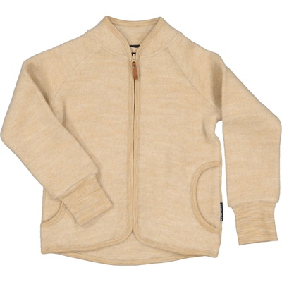 Dětská merino fleece mikina ze 100 % merino vlny Geggamoja béžová