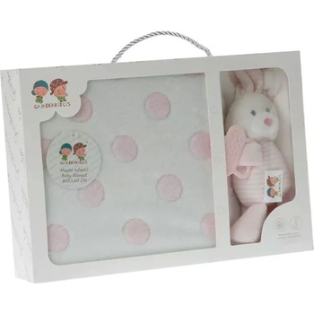 Gamberritos Одеяло с играчка Gamberritos - Чесалка, 80 х 110 cm, розово (106174)