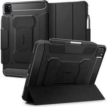 Spigen Противоударен Калъф за iPad Pro 11 5th 2024, SPIGEN Rugged Armor PRO Case, Черен (ACS07017)