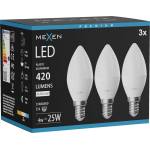 Mexen Nova 3x LED крушка E14, C37, 4W, Неутрална - 4000K, 420 lm - L102-E14-0440-01x03 (L102-E14-0440-01x03)