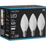 Mexen Nova 3x LED крушка E14, C37, 4W, Неутрална - 4000K, 420 lm - L102-E14-0440-01x03 (L102-E14-0440-01x03)